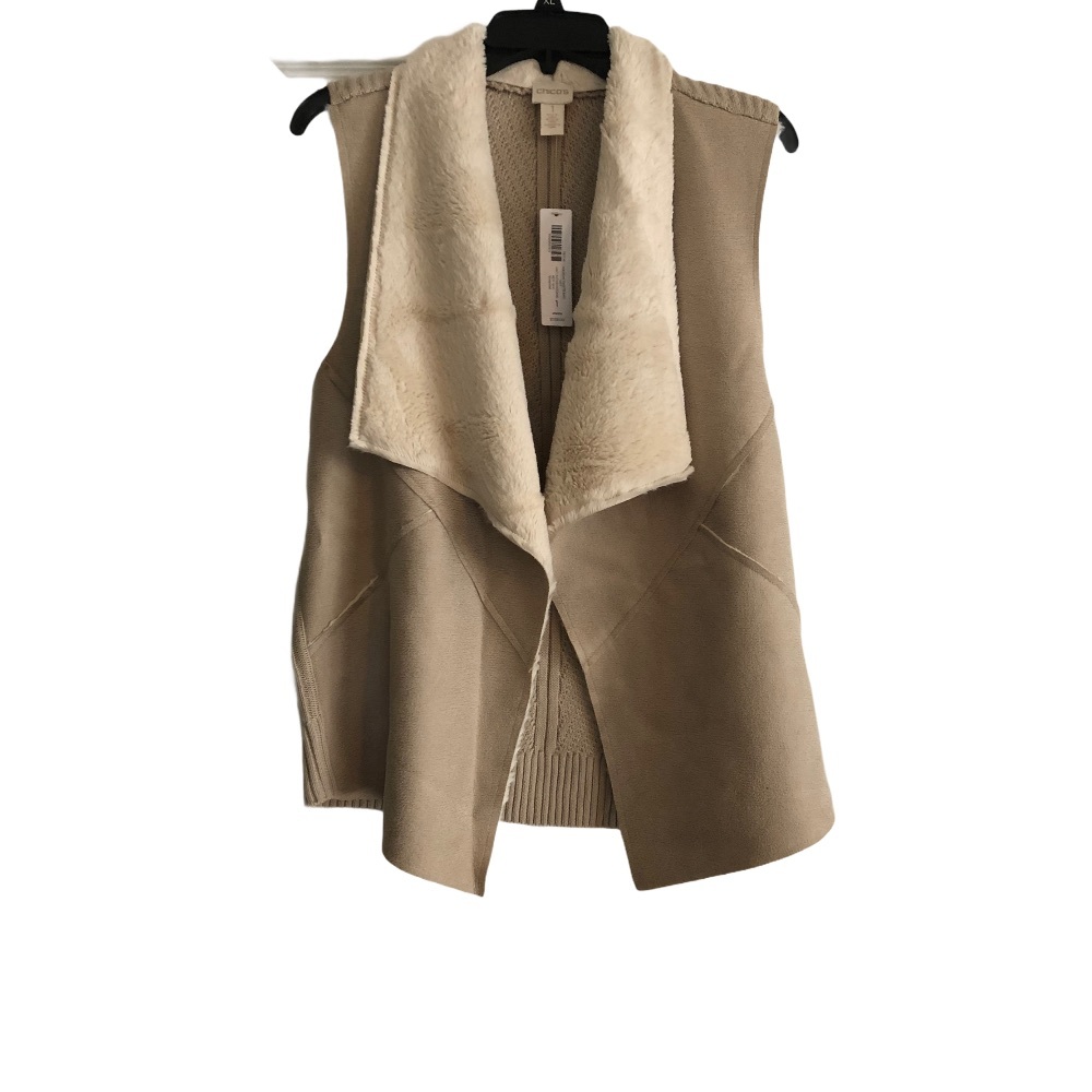 CHICO’S TAN SHEARLING‎ VEST 1